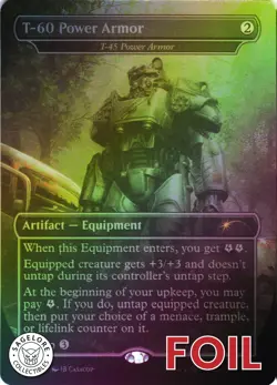 T-60 Power Armor - T-45 Power Armor - Secret Lair Fallout - 2452 - NM Foil - Image 1