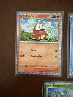 Pokemon McDonald’s 2023 Sprigatito Fuecoco Quaxly 001 002 003 Holo Set NM - Image 3