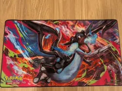 Pokemon Phantasmal Flames Charizard MEGA X UPC Play Mat Rubber Playmat - Image 1