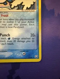 Azumarill 1/109 Ex Team Rockets Return Regular Holo Rare LP - Image 4