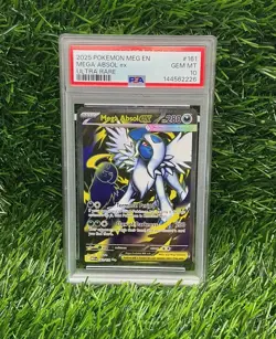 2025 POKEMON MEG EN-MEGA EVOLUTION ULTRA RARE #161 MEGA ABSOL EX PSA 10 - Image 1