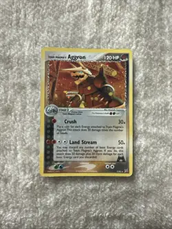 Vintage Pokemon Team Magma's Aggron 7/95 EX Team Magma vs Team Aqua Holo Rare - Image 1