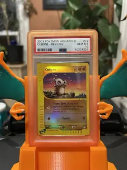 Pokemon TCG Cubone Reverse Holo Aquapolis 72/147 PSA 10 *POP 11* - Image 1
