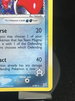 Pokemon TCG Team Aqua’s Crawdaunt 2/95 Team Magma vs Team Aqua Holo Rare LP+ - Image 3