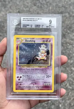 Pokemon TCG Slowking Neo Genesis 14/111 Unlimited Holo Rare HP BGS 9 (pop 39) - Image 1