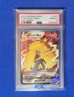 2022 POKEMON SWORD & SHIELD LOST ORIGIN #TG17 FA/PIKACHU VMAX LOST ORIGIN PSA 10 - Image 1