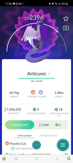 Pokemon Go Legendary Galerian Articuno ( Normal ) - Image 1