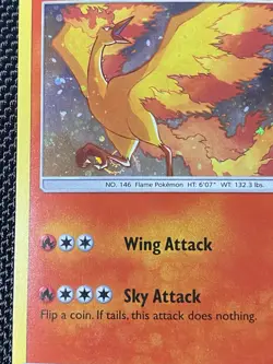 Moltres SM143 Cosmic Swirl Sun & Moon Black Star Promo Cosmos Holo Pokemon LP+ - Image 2
