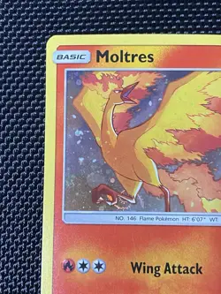 Moltres SM143 Cosmic Swirl Sun & Moon Black Star Promo Cosmos Holo Pokemon LP+ - Image 3