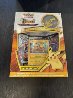 Pokemon Pikachu TCG Shining Legends Pin Collection Box Sealed - Image 1