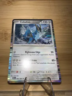 Holo Bleed Error Cobalion 066/086 SV: Black Bolt Misprint Pokemon TCG - Image 2