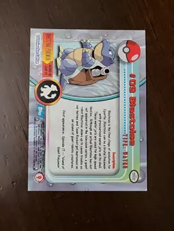 DMG! BLUE Label Blastoise #09 Topps TV Animation Edition Pokemon - Image 2