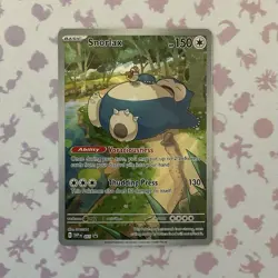 Snorlax SVP051 Illustration Rare Pokemon TCG Scarlet & Violet 151 ETB Promo LP - Image 1
