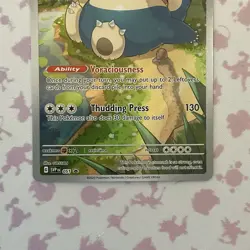 Snorlax SVP051 Illustration Rare Pokemon TCG Scarlet & Violet 151 ETB Promo LP - Image 3