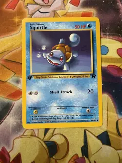 NM Squirtle 68/82 1st Edition Team Rocket Pokemon 2000 - Image 1