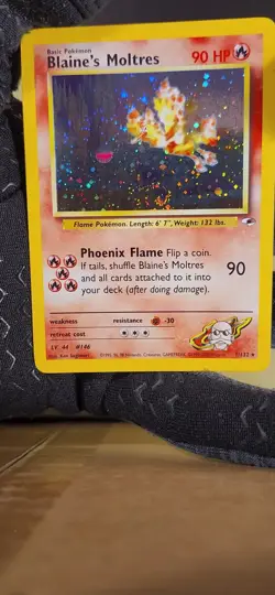 2000 Pokemon Blaine's Moltres Holo Swirl - see video of swirl - Image 2