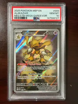 Pokemon - Mega Evolution Promo - Alakazam 009 Full Art Holo - Gem Mint PSA 10 - Image 1