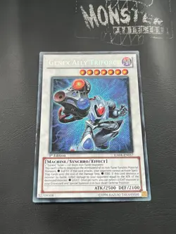 YUGIOH GENEX ALLY TRIFORCE SECRET RARE HA04-EN057 1ST EDITION - Image 1