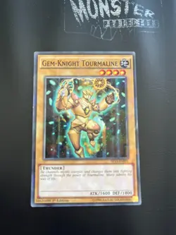 YUGIOH GEM-KNIGHT TOURMALINE SHATTERFOIL RARE SP15-EN001 1ST EDITION - Image 1
