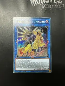 YUGIOH KNIGHTMARE UNICORN ALT ART SECRET RARE RA01-EN043 1ST EDITION - Image 1