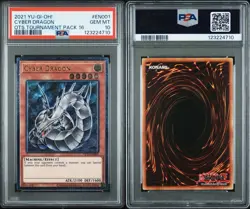 2021 YU-GI-OH! OTS TOURNAMENT PACK 16 CYBER DRAGON OP16-EN001 PSA 10 - Image 3