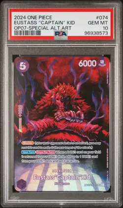 PSA 10 ONE PIECE EUSTASS "CAPTAIN" KID 2024 OP07-500 YEARS IN THE FUTURE #074 - Image 1
