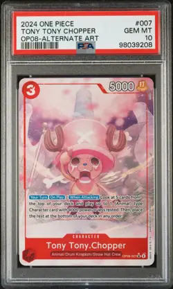 Tony Tony Chopper 2024 One Piece Op08-Two Legends #007 Alt Art PSA 10 - Image 1