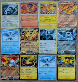 Lugia, Moltres, Zapdos, Articuno, Ho-Oh 12 Card Lot Pokemon TCG - Image 1