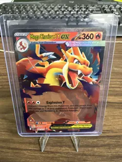 Pokemon TCG Holo Ultra Rare Full Art Mega Charzard Y EX Card 022/217 - Image 1