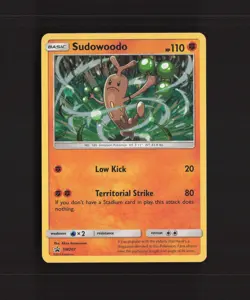 Sudowoodo SM207 Sun & Moon Black Star Promo Holo Pokemon Card LP - Image 1