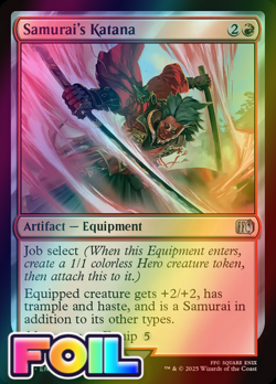 x1 Samurai's Katana FOIL FIN Final Fantasy MTG 154 M/NM 1x - Image 1