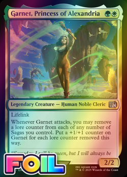 x1 Garnet, Princess of Alexandria FOIL FIN Final Fantasy MTG 222 M/NM 1x - Image 1