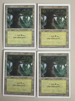 Forest x4 Set - #306MTG - REVISED (3rd) - ENGLISCH - ©1994 Mint - Image 1