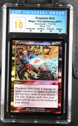 PROPHETIC BOLT Apocalypse Foil Rare CGC 10 Q MTG [Nostalgium] - Image 1