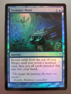 Treasure Hunt Foil Worldwake Common Blue Sorcery MTG - Image 1