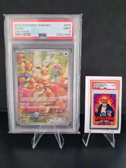 🔥 PSA 9 Low Pop 14 Eevee sv5a 078 AR Pokemon Card - Crimson Charizard - Image 2