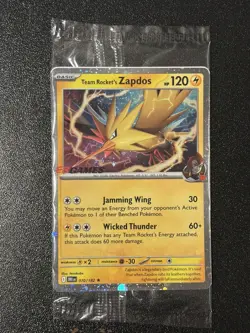 Pokemon TCG Team Rocket's Zapdos 70/182 EB Games Exclusive Promo SEALED - Image 1