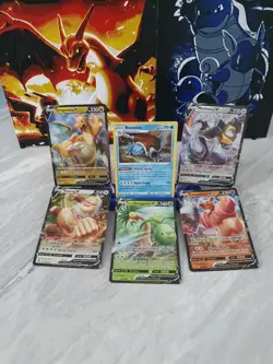 Pokemon TCG Pokemon Go V Card Bundle x5 plus Holo Blastoise Free UK Delivery - Image 1