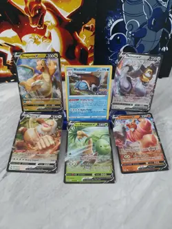 Pokemon TCG Pokemon Go V Card Bundle x5 plus Holo Blastoise Free UK Delivery - Image 2