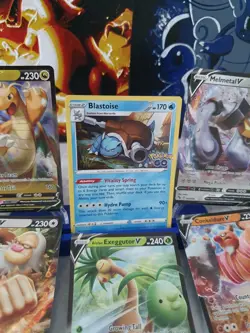 Pokemon TCG Pokemon Go V Card Bundle x5 plus Holo Blastoise Free UK Delivery - Image 4