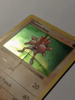 Hitmonchan - 7/102 - Base Set Shadowless - Damaged (crease), English Pokemon - Image 4