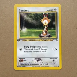 Pokemon TCG Sentret 71/111 Neo Genesis 1st Edition Card LP - Image 1
