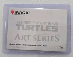 Raph & Mikey, Troublemakers Art Card (Gold-Stamped Sig) S Art Series: TMNT 17 NM - Image 3