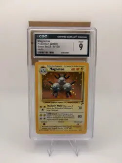 CGC 9 MINT Magneton 2000 Base Set 2 9/130 Holo Pokemon Card - Image 1