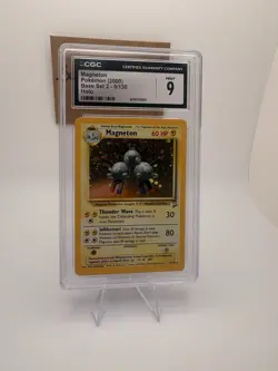 CGC 9 MINT Magneton 2000 Base Set 2 9/130 Holo Pokemon Card - Image 2