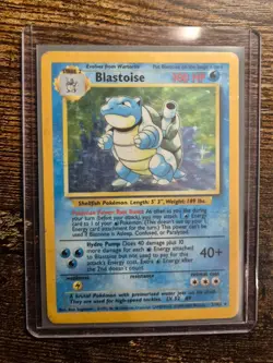 Pokemon Card - Blastoise Holo 4th Print 1999-2000 WOTC 2/102 Base Set - Image 1