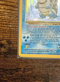 Pokemon Card - Blastoise Holo 4th Print 1999-2000 WOTC 2/102 Base Set - Image 5