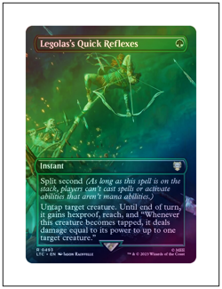 1x Legolas's Quick Reflexes, Borderless Art - Foil, Magic MTG NM - Image 1