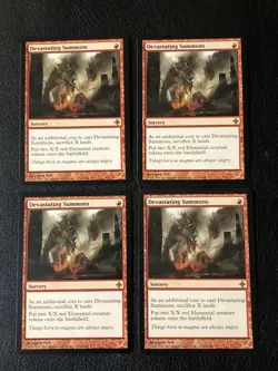 Devastating Summons X4 Rise Of The Eldrazi Ex/ NM Condition See Pics - Image 1