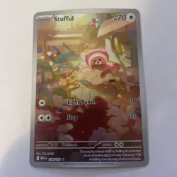Stufful Illustration 154/132 Pokemon Mega Evolution Near Mint Condition - Image 1